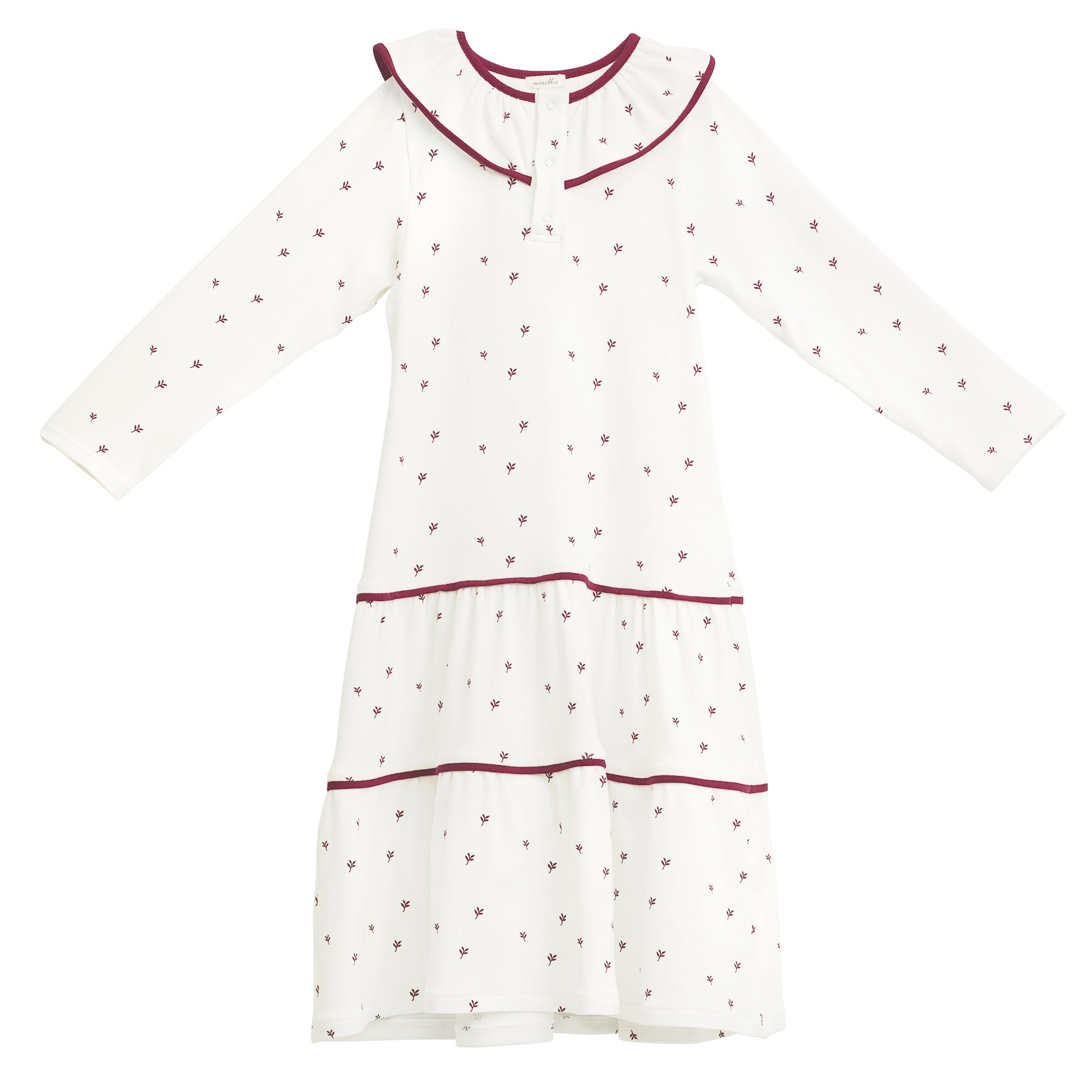Ruffle Collar Drop Waist Dress
