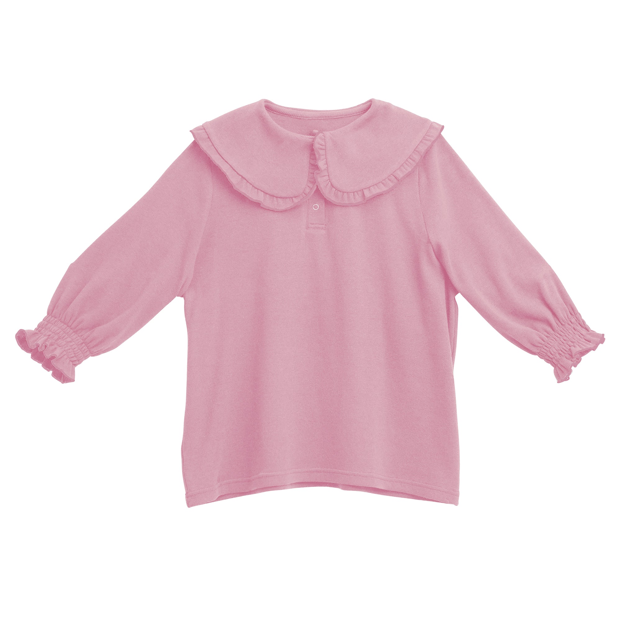 Oversized Round Collar Long Sleeve Shirt