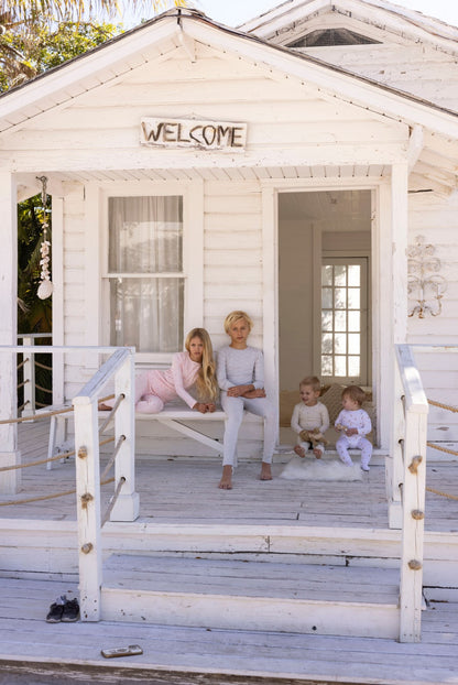 Bird Print Loungewear Pants: Baby’s Breath