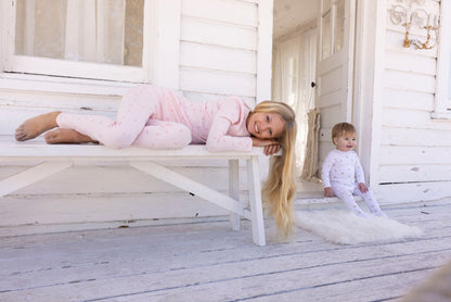 Bird Print Loungewear Pants: Baby’s Breath