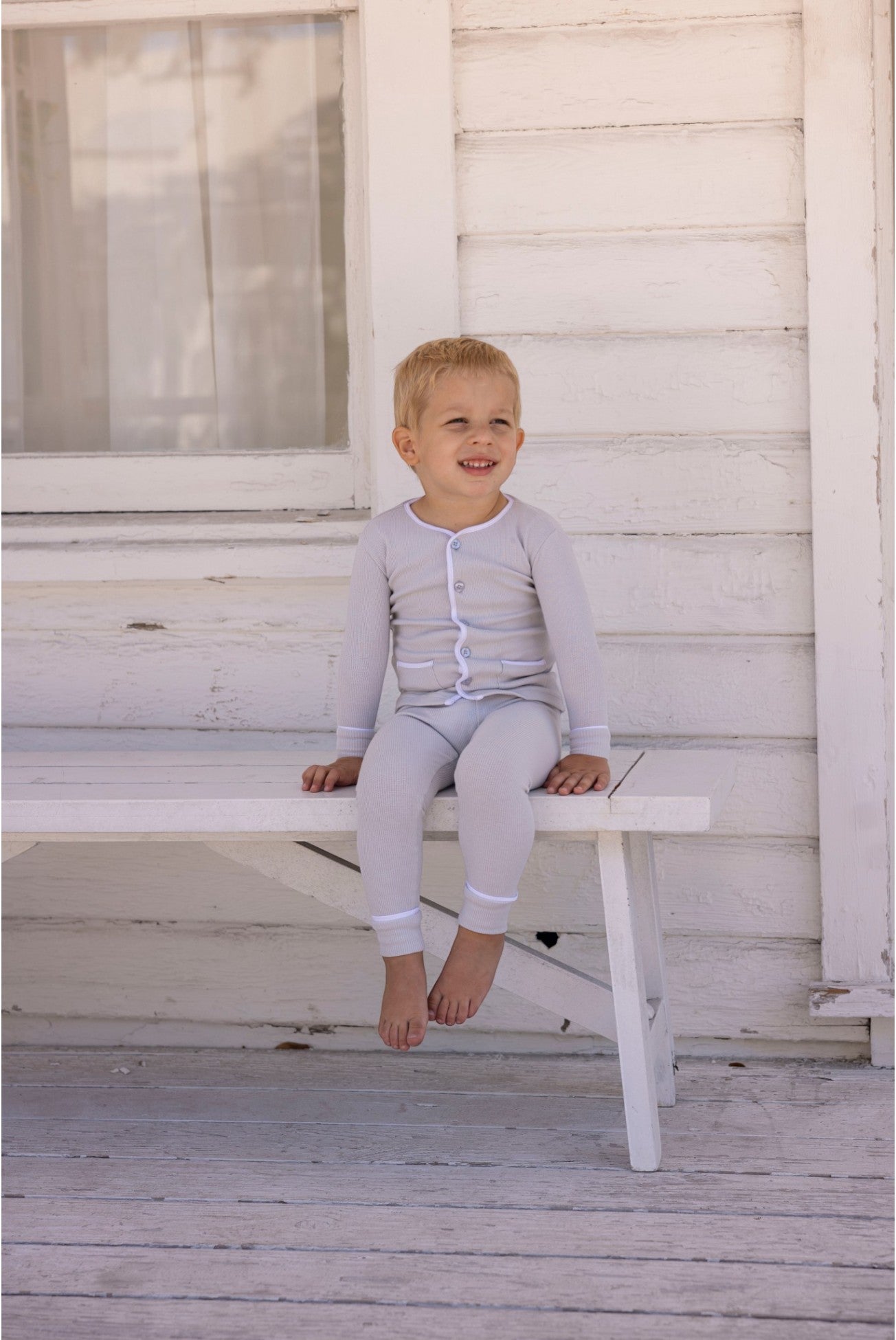 Grandpa Loungewear Shirt: Oyster Mushroom