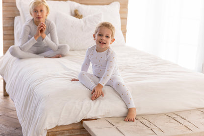 Leaf Print Loungewear Set: Baby’s Breath