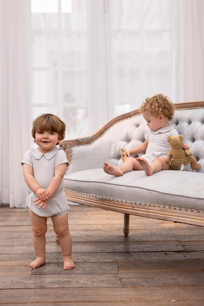 Boys Short Sleeve Round Collar Neck Onesie