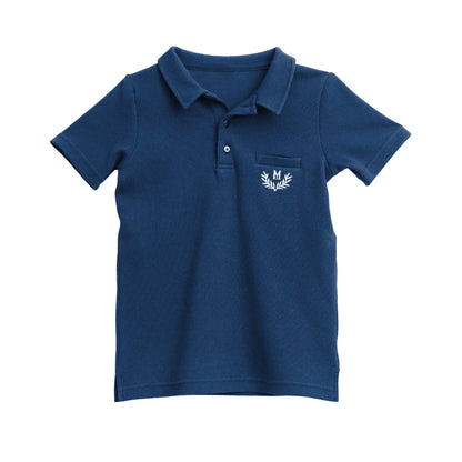 Basic Boys Knit Stretch Polo Short Sleeve Shirt