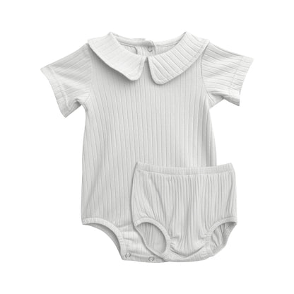 Boys Short Sleeve Round Collar Neck Onesie