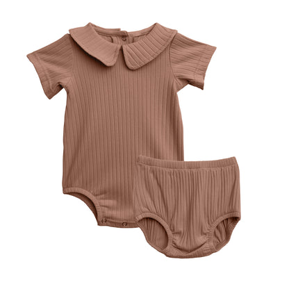 Boys Short Sleeve Round Collar Neck Onesie