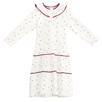 Ruffle Collar Drop Waist Dress