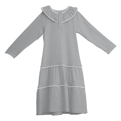 Ruffle Collar Drop Waist Dress