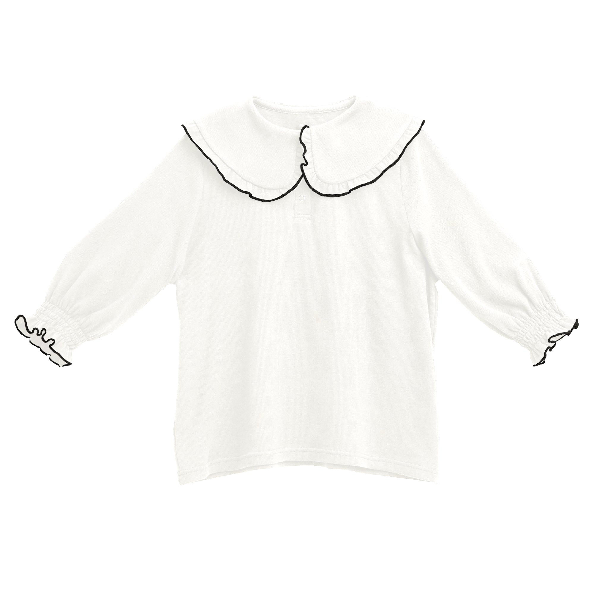 Oversized Round Collar Long Sleeve Shirt