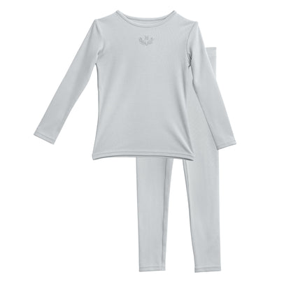 Leaf Embroidered Loungewear: Oyster Mushroom Set