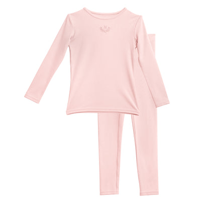 Leaf Embroidered Loungewear: Pearl Set