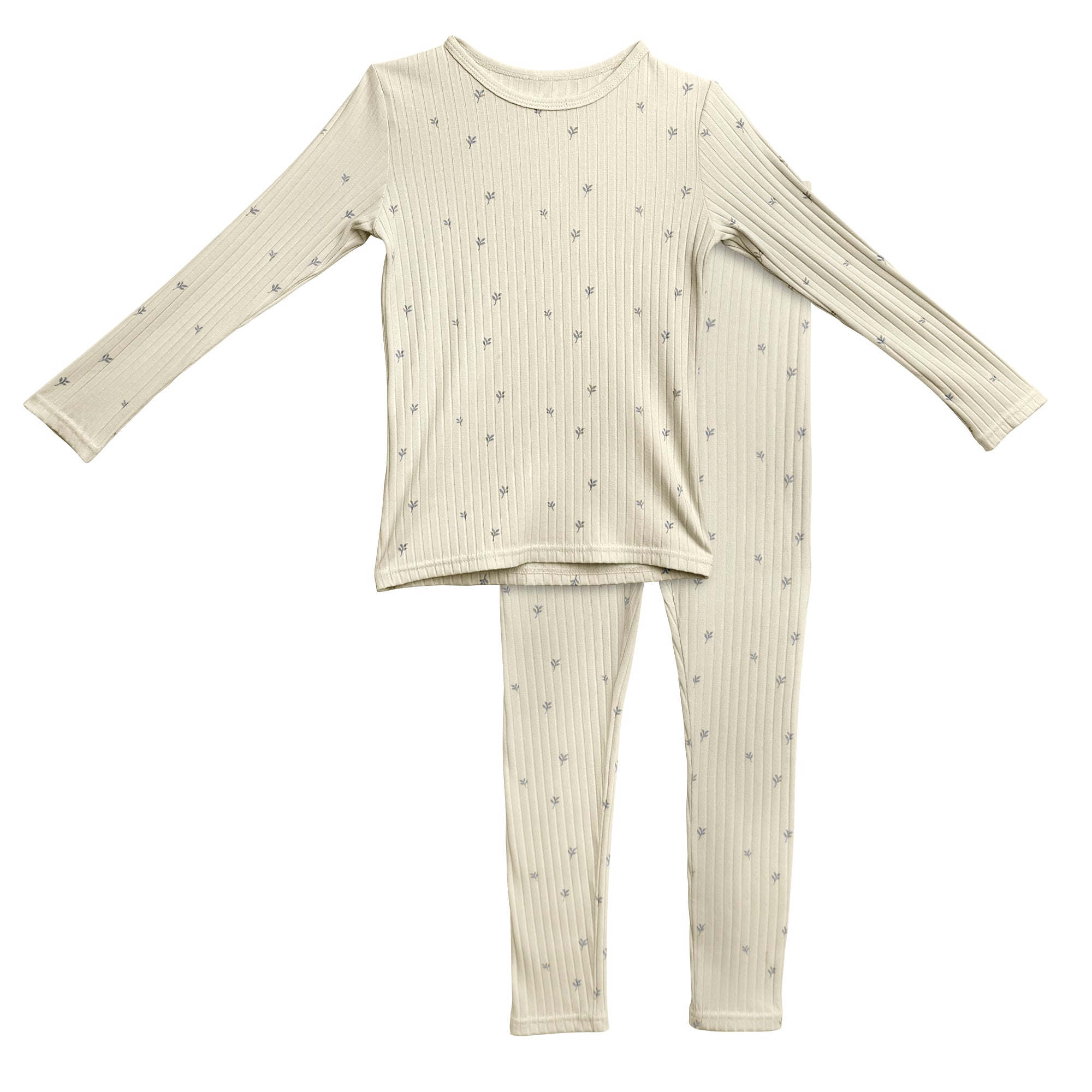 Leaf Print Loungewear Pants: Baby’s Breath