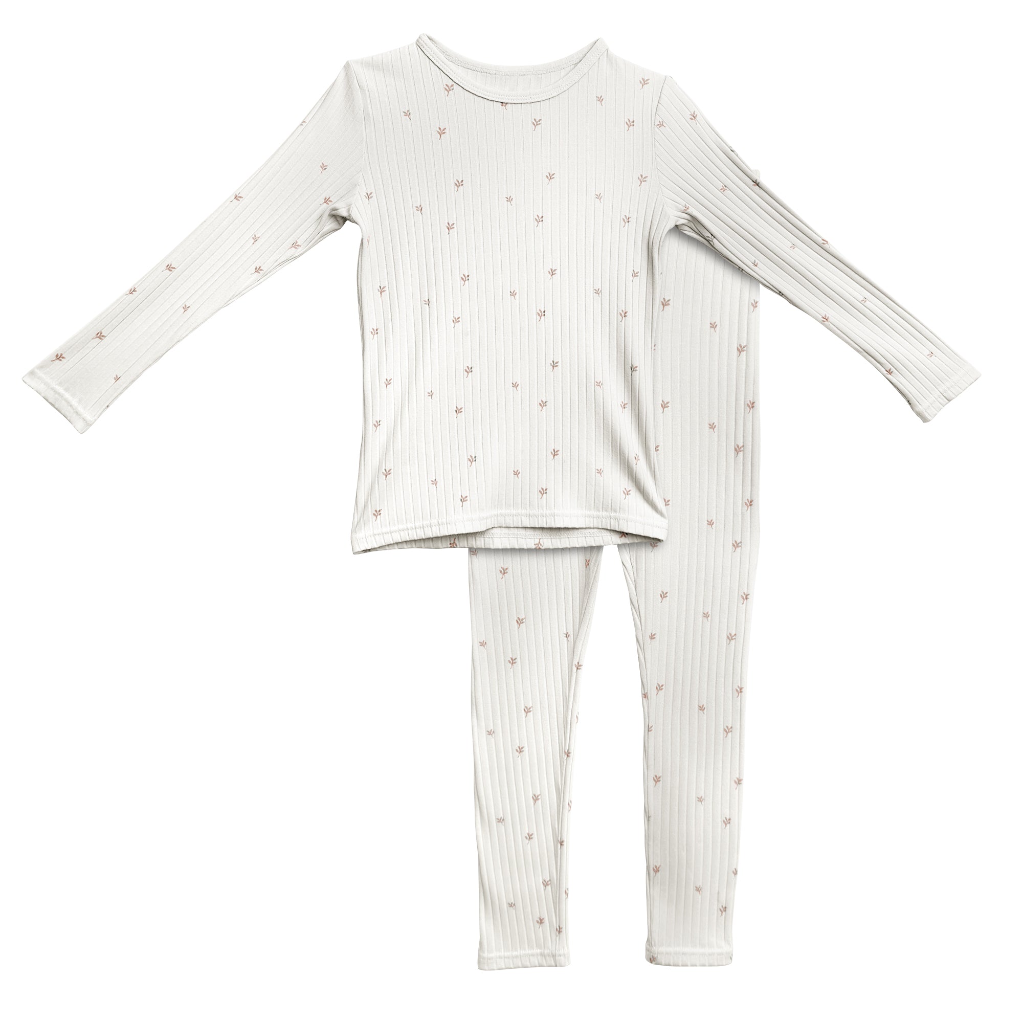 Leaf Print Loungewear Pants: Baby’s Breath