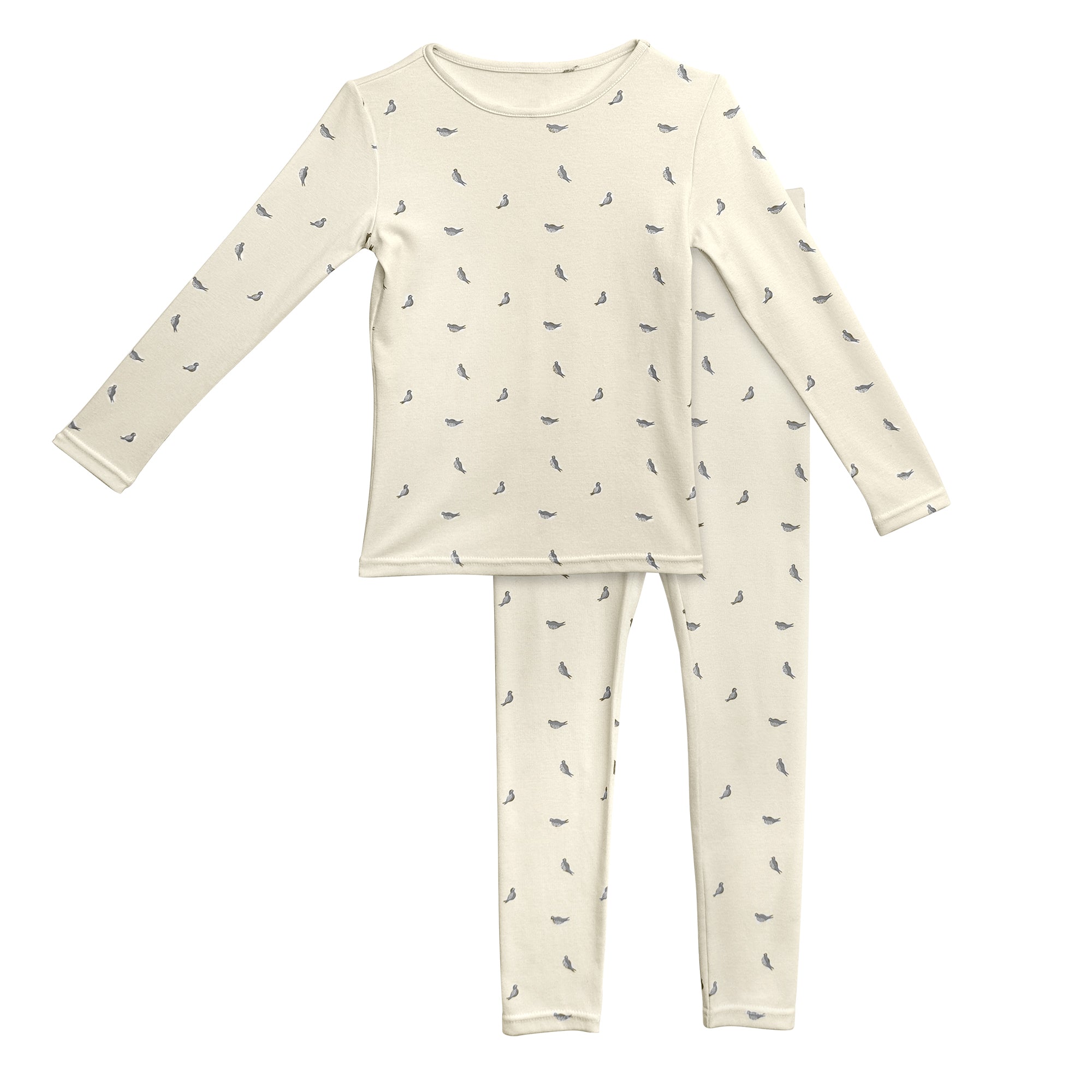 Bird Print Loungewear Pants: Baby’s Breath