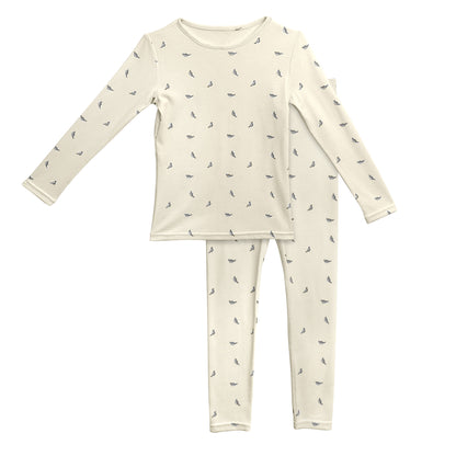 Bird Print Loungewear Pants: Baby’s Breath