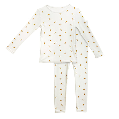 Bird Print Loungewear Pants: Baby’s Breath
