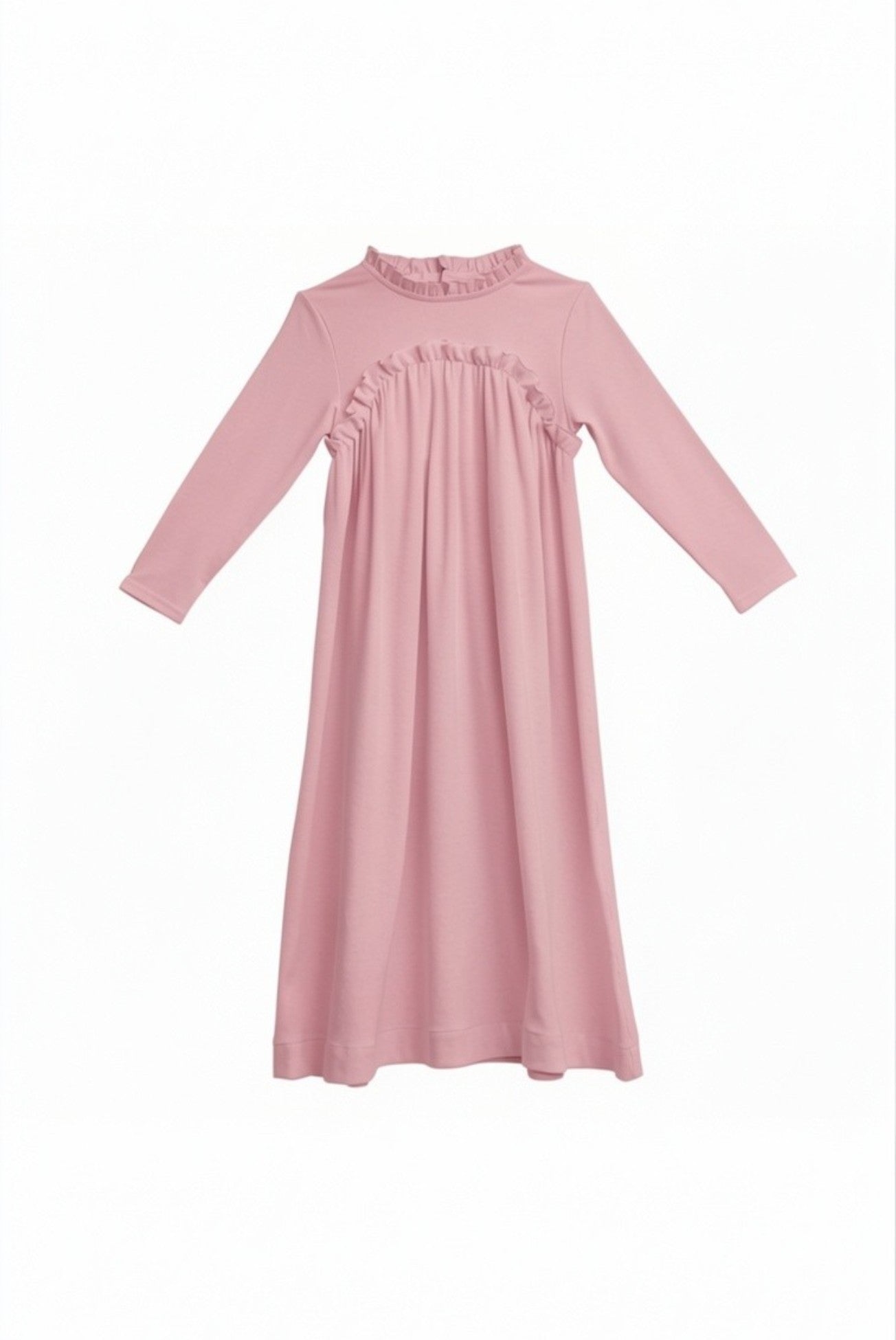 Ruffle Neck Empire Waist Dress